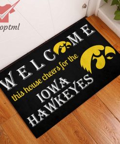 welcome this house cheers for the iowa hawkeyes doormat 4 WXjNx