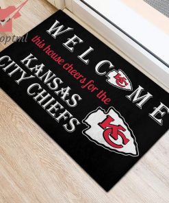 welcome this house cheers for the kansas city chiefs doormat 2 ssug2