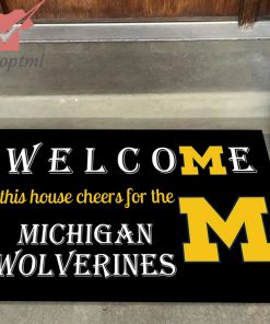 Welcome This House Cheers For The Michigan Wolverines Doormat