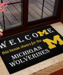 welcome this house cheers for the michigan wolverines doormat 2 XmdKP