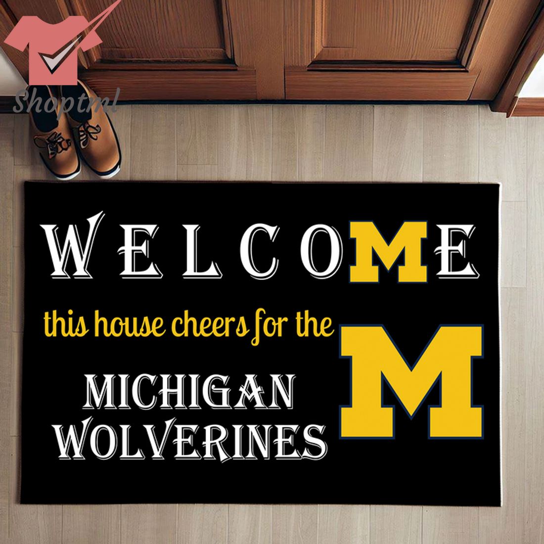 Welcome This House Cheers For The Michigan Wolverines Doormat
