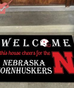 welcome this house cheers for the nebraska cornhuskers doormat 3 owHj8