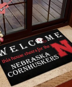 welcome this house cheers for the nebraska cornhuskers doormat 4 mPLoz