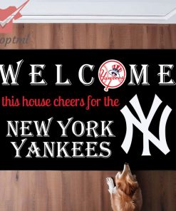welcome this house cheers for the new york yankees doormat 3 memQO