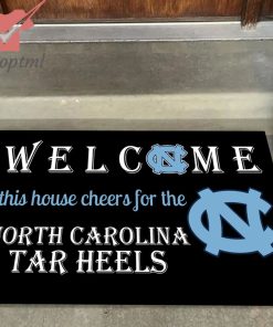 welcome this house cheers for the north carolina tar heels doormat 2 hx1Qn