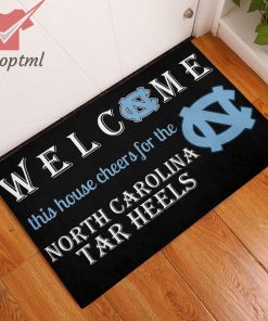 welcome this house cheers for the north carolina tar heels doormat 4 6YACP