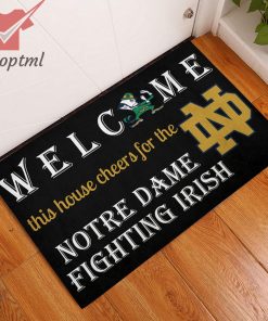 welcome this house cheers for the notre dame fighting irish doormat 4 59BQN