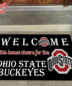 Welcome This House Cheers For The Ohio State Buckeyes Doormat