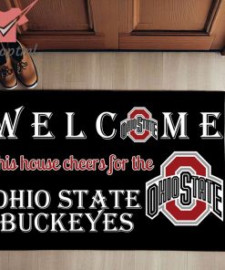 welcome this house cheers for the ohio state buckeyes doormat 3 TKKzK