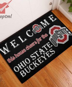 welcome this house cheers for the ohio state buckeyes doormat 4 R68wm