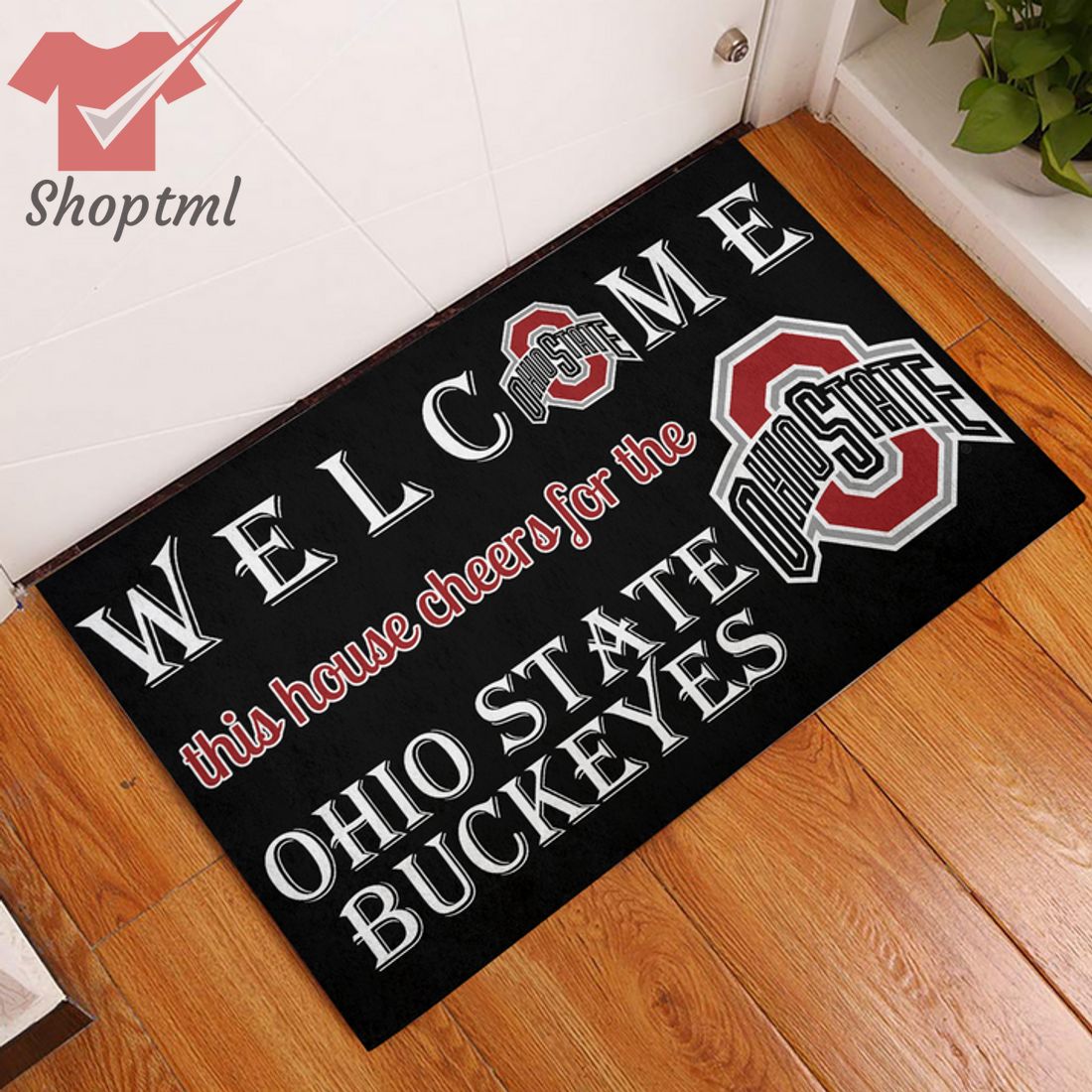 Welcome This House Cheers For The Ohio State Buckeyes Doormat