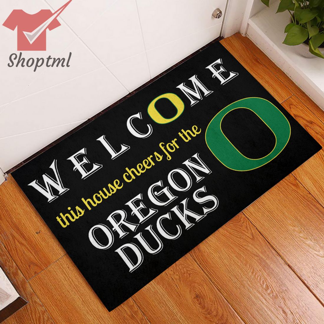 Welcome This House Cheers For The Oregon Ducks Doormat