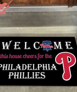 Welcome This House Cheers For The Philadelphia Phillies Doormat
