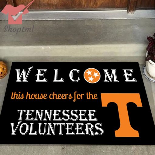 Welcome This House Cheers For The Tennessee Volunteers Doormat
