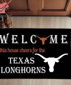 welcome this house cheers for the texas longhorns doormat 4 2tg4I