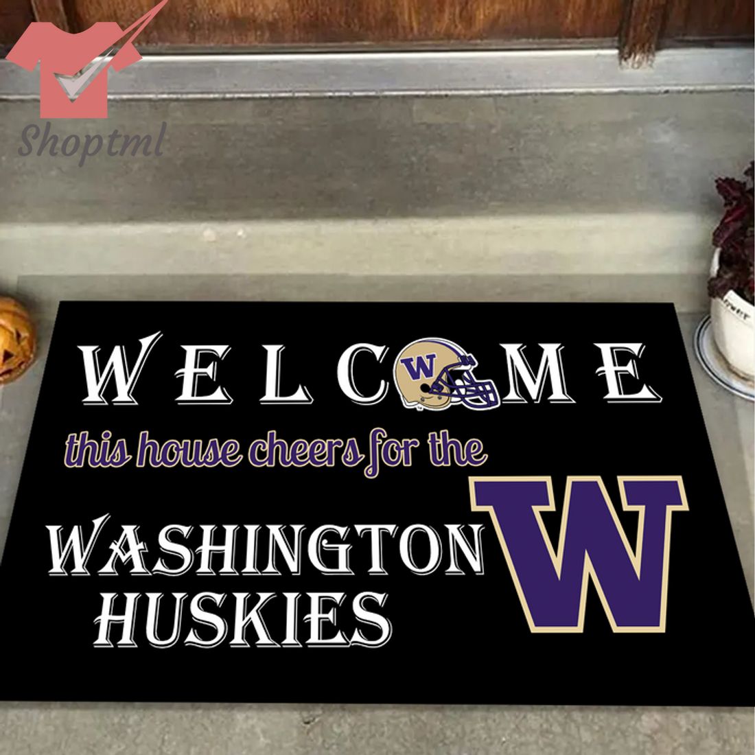 Welcome This House Cheers For The Washington Huskies Doormat
