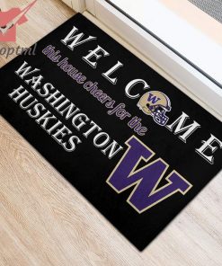 welcome this house cheers for the washington huskies doormat 4 6nXR5