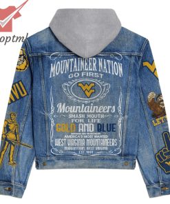 West Virginia Mountaineers Nation Go Firts Smash Mouth Hooded Denim Jacket
