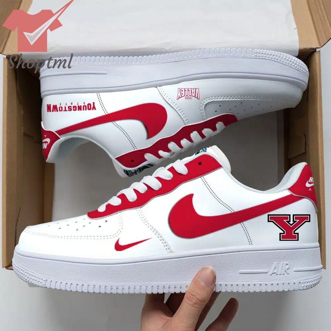 Youngstown State Penguins NCAA Air Force Custom Nike Air Force Sneaker