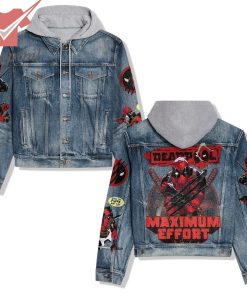Deadpool Maximum Effort Hooded Denim Jacket
