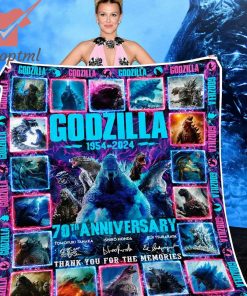 Godzilla 70th anniversary thank you for the memories blanket