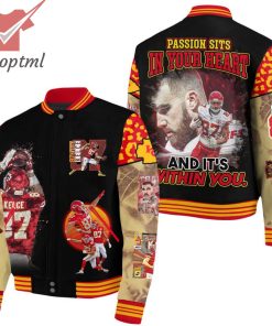Kansas City Chiefs Passion Sits In Your Heart Baseball Jacket