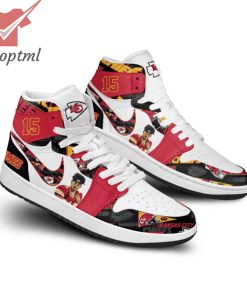 Kansas City Chiefs Patrick Mahomes 15 Nike Air Jordan 1 High Sneakers