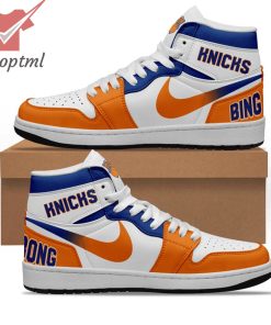 New York Knicks Orange Nike Air Jordan 1 High Sneaker