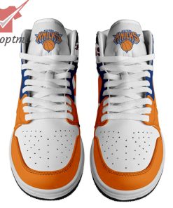 New York Knicks Orange Nike Air Jordan 1 High Sneaker