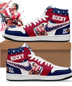 Rocky Balboa Ameircan Flag Nike Air Jordan 1 High Sneakers