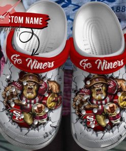 San Francisco 49ers Go Niners Custom Name Crocs Clogs Shoes