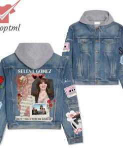 Selena Gomez Love On Lyrics Hooded Denim Jacket