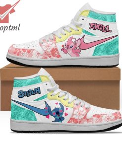 Stitch Angel Flower Nike Air Jordan 1 High Sneaker