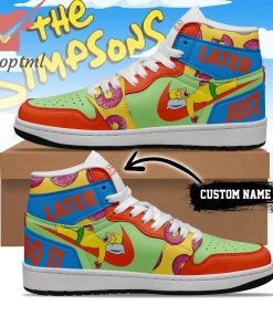 The Simpsons later just do it custom name nike air jordan 1 high sneaker
