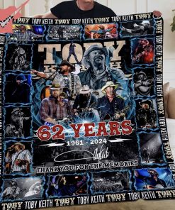 Toby Keith 62 years thank you for the memories blanket