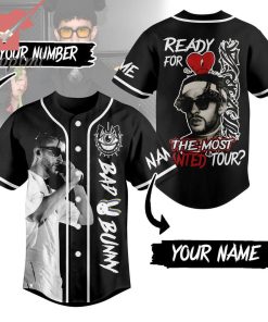 Bad Bunny Ready For The Most Wanted Tour Custom Baseball Jersey