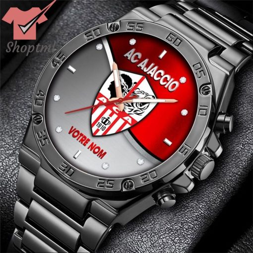 AC Ajaccio Custom Name Stainless Steel Watch