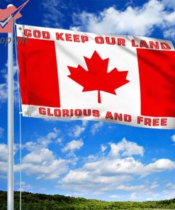 Canada Day Grommet God Keep Our Land Glorious And Free Flag