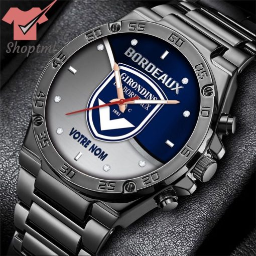 Girondins de Bordeaux Custom Name Stainless Steel Watch