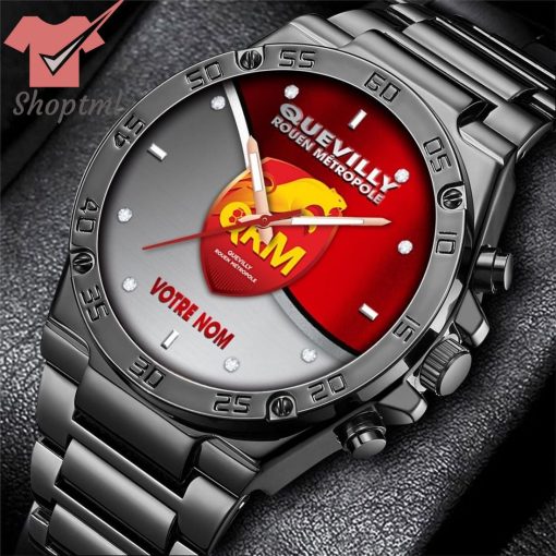 Quevilly Rouen Metropole Custom Name Stainless Steel Watch