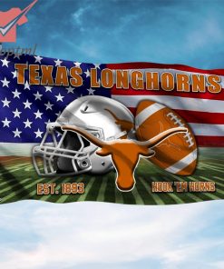 texas longhorns est 1893 hook em horns flying flag 2 Nq2hg