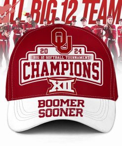 Oklahoma Sooners 2024 Big 12 Sortball Tournament Champions Boomer Sooner Classic Cap